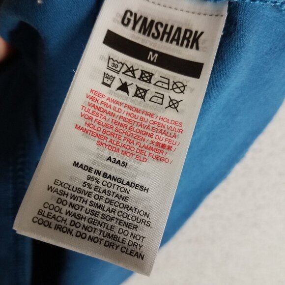 Gymshark T-Shirt Adult Medium Blue Gym Workout Active Casual Crewneck Basic - Picture 8 of 8
